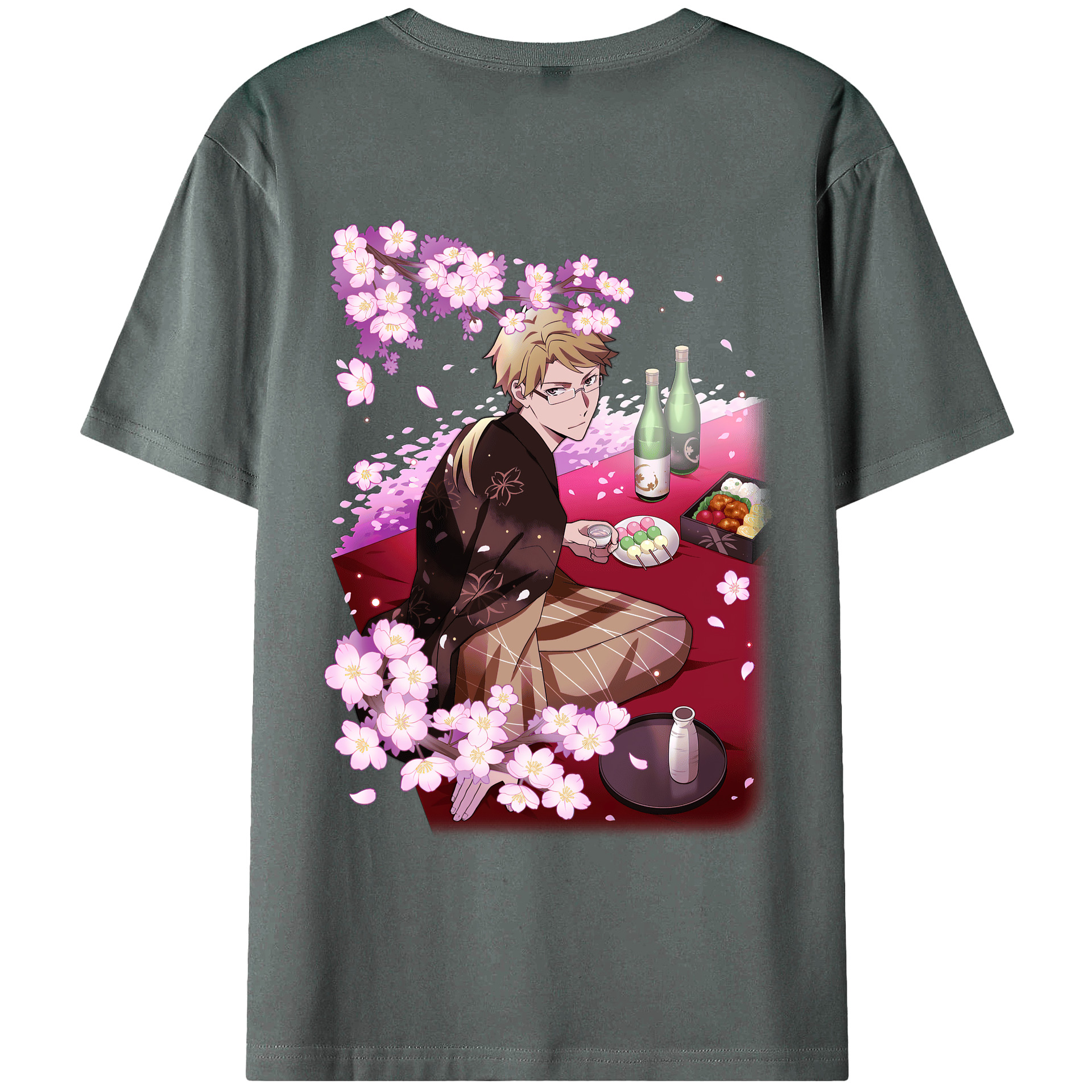 （画像用） 文豪ストレイドッグス Bungo Stray Dogs 綿100％ メンズ半袖Tシャツ（バックプリント） 通気性